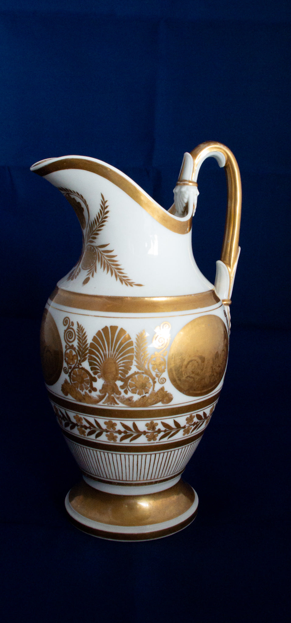Old Paris Gilt Porcelain Pitcher