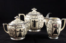 H & Co. Selb Bavaria Germany Heinrich porcelain silver overlay teaset