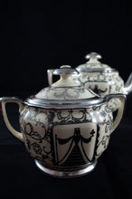 H & Co. Selb Bavaria Germany Heinrich porcelain silver overlay teaset