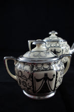 H & Co. Selb Bavaria Germany Heinrich porcelain silver overlay teaset