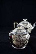 H & Co. Selb Bavaria Germany Heinrich porcelain silver overlay teaset
