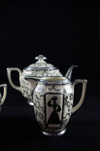 H & Co. Selb Bavaria Germany Heinrich porcelain silver overlay teaset