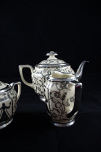 H & Co. Selb Bavaria Germany Heinrich porcelain silver overlay teaset