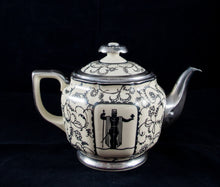 H & Co. Selb Bavaria Germany Heinrich porcelain silver overlay teaset