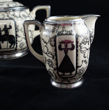 H & Co. Selb Bavaria Germany Heinrich porcelain silver overlay teaset