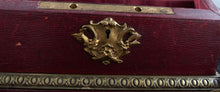 Eugene Cornu (Paris c. 1870) Gilt Bronze and Red Leather Stationery Box