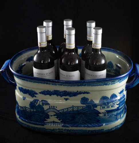 Colossal Blue & White Ironstone Footbath