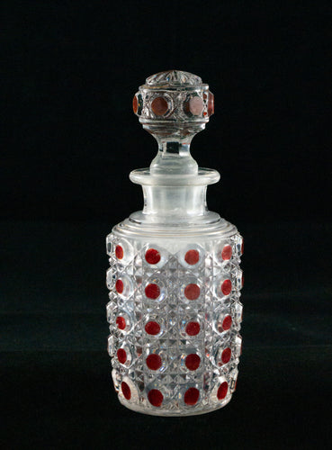 Baccarat Ruby Diamonds and Stones Glass Toilette Bottle