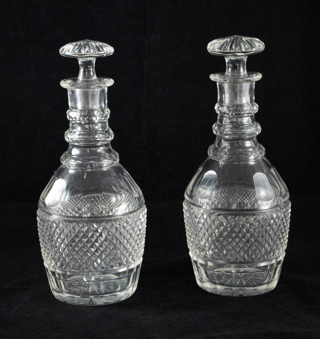 19th Century American Pressed Glass Decanters