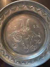 SOLD: 18th Century Engraved German Pewter Plates 4-piece Set