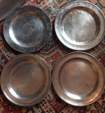 18th century English pewter plate set