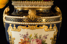 Two Albert Gregory signed Royal Crown Derby vases from the 1890-1921 production years. Measure 9.5"h x 6"w. From a San Francisco collection.