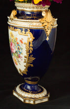 Two Albert Gregory signed Royal Crown Derby vases from the 1890-1921 production years. Measure 9.5"h x 6"w. From a San Francisco collection.