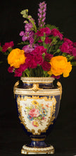 Two Albert Gregory signed Royal Crown Derby vases from the 1890-1921 production years. Measure 9.5"h x 6"w. From a San Francisco collection.