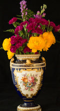 Two Albert Gregory signed Royal Crown Derby vases from the 1890-1921 production years. Measure 9.5"h x 6"w. From a San Francisco collection.