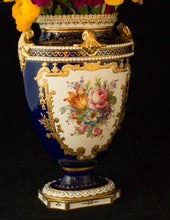 Two Albert Gregory signed Royal Crown Derby vases from the 1890-1921 production years. Measure 9.5"h x 6"w. From a San Francisco collection.