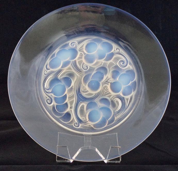 Circa 1927 René Lalique (1860-1945) opalescent glass Marienthal plate Greenans Cottage decorative arts and antiques Virginia USA