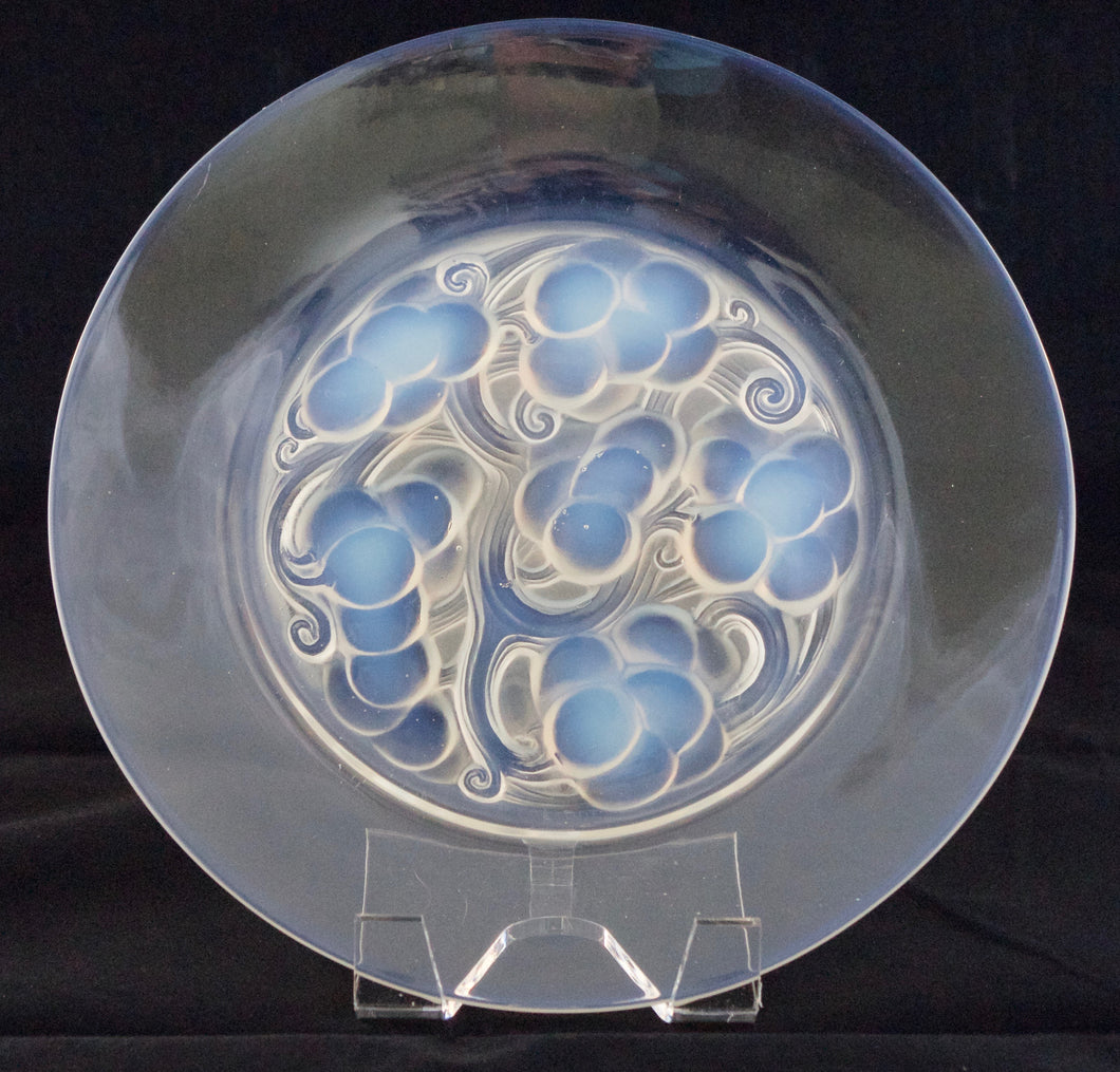 Circa 1927 René Lalique (1860-1945) opalescent glass Marienthal plate Greenans Cottage decorative arts and antiques Virginia USA