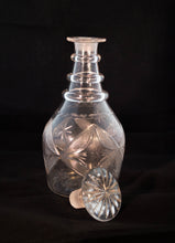American Hand-Blown Flint Glass Decanter Early 19th Century Uncorked